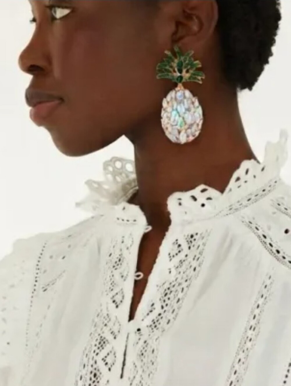 New! FARM RIO Rhinestone Pineapple tropical earrings | NWOT